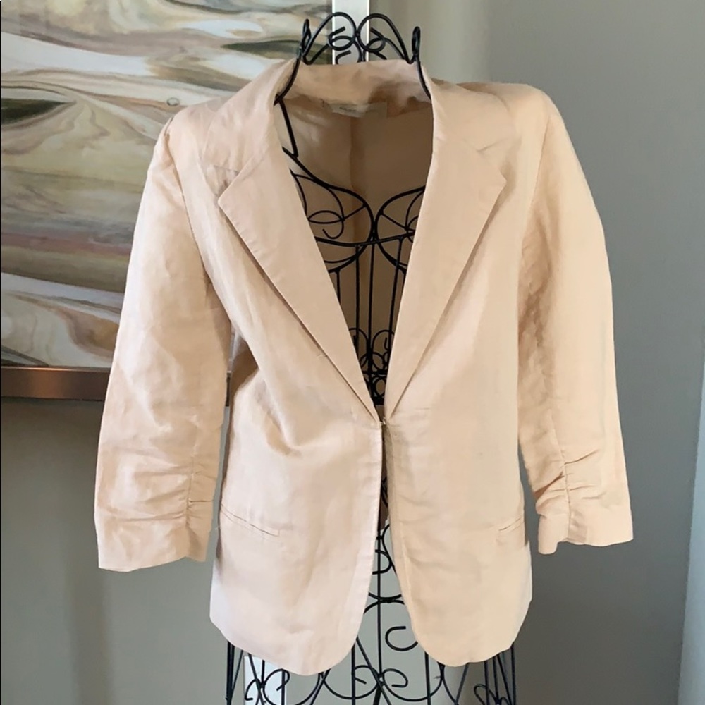 Blush Colored Linen Blazer